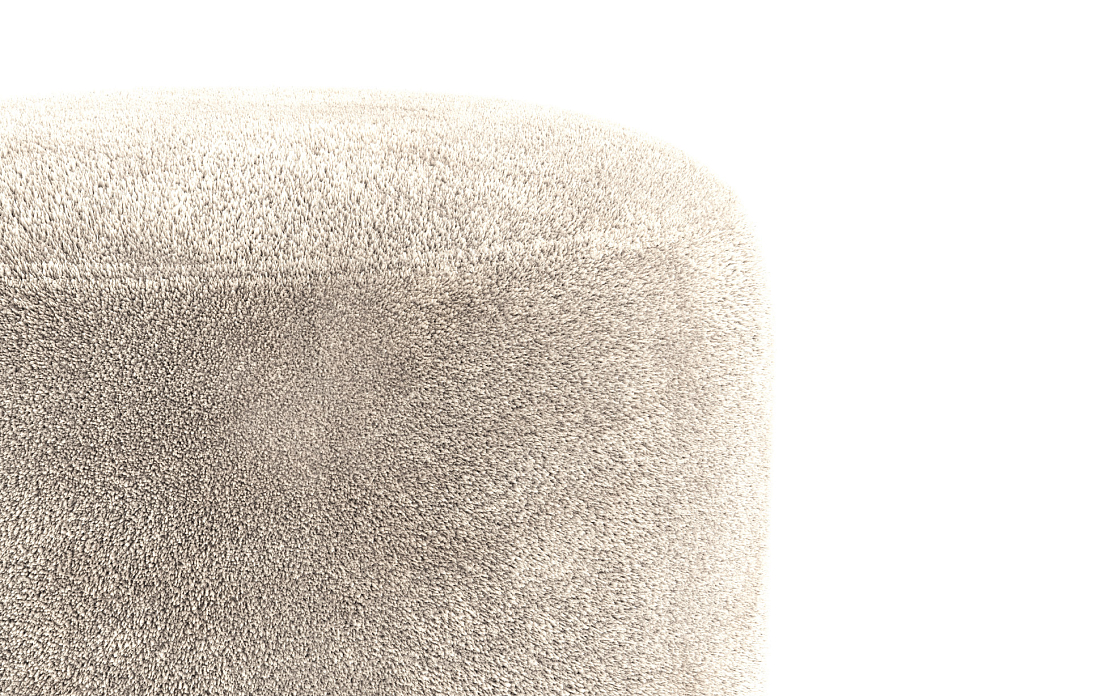 Пуф Люкс (круглый) велюр Панда крем 6 ваниль